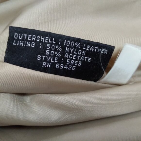 Men's Vintage Brown Distressed Leather Aviator Bomber Jacket Size Extra Large - Picture 15 of 15